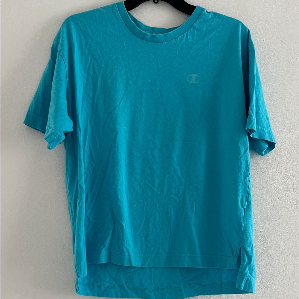Champion Bundle Crew Neck T-Shirt in Bright Teal and Shorts